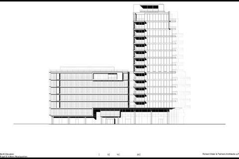 Richard Meier & Partners - Engel & Völkers HQ - HafenCity - Hamburg - elevation north